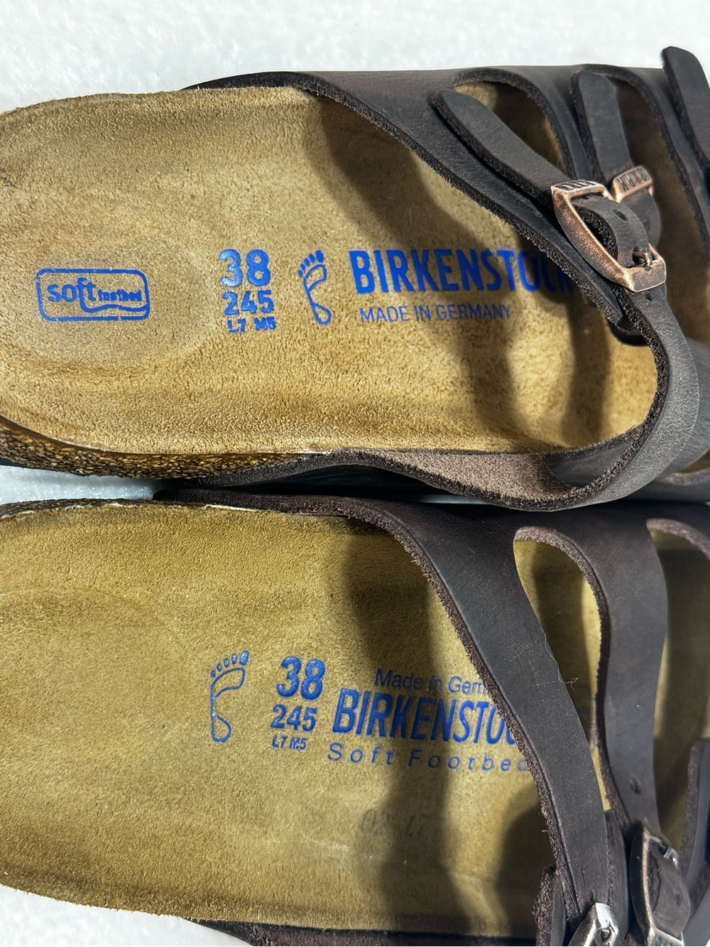 Birkenstock Florida Soft Footbed Sandals Habana Oiled Leather 38 - Picture 8 of 13